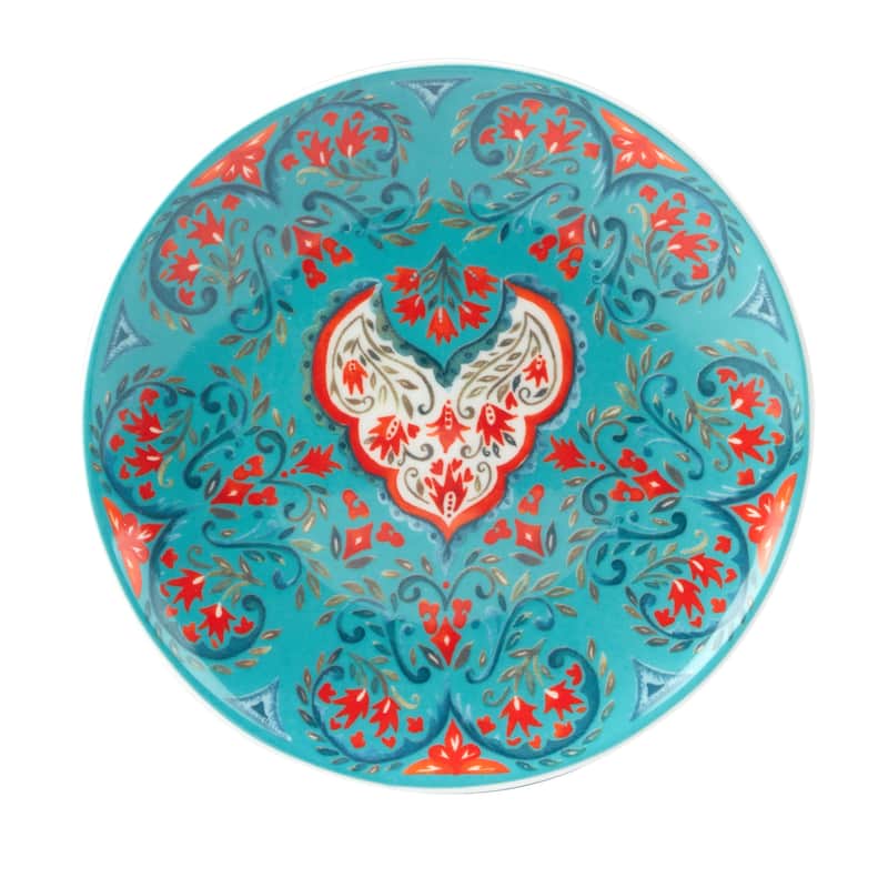 Certified International Francesca 6" Canape/Luncheon Plates, Set of 6 Assorted Designs - 6" x 6"