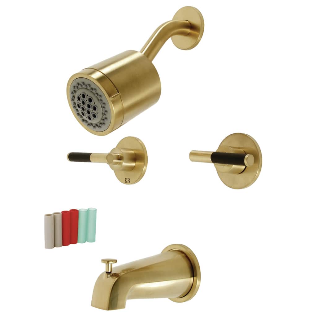 Kingston Brass KBX814.CKL Kaiser Tub and Shower Trim Package with 2