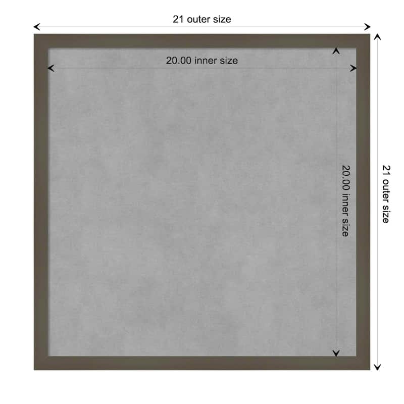 Amanti Art Svelte Clay Grey Framed Magnetic Board - Board Size 20x20