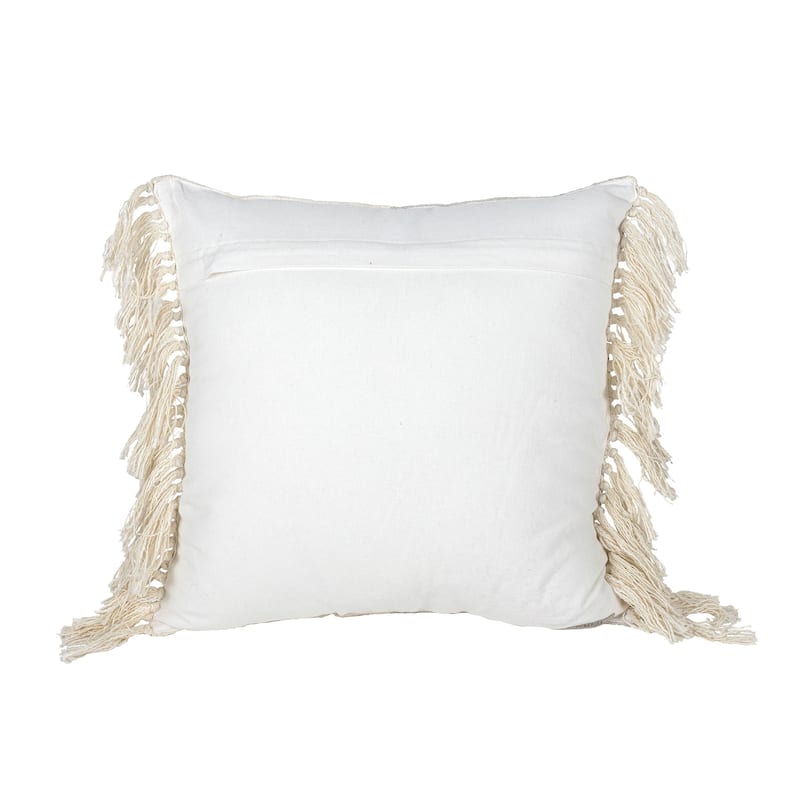 Foreside Home & Garden 18X18" Color Block Pillow Gray With Poly Fill