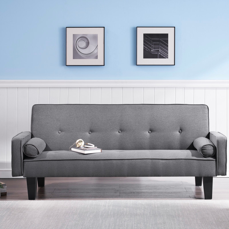 Grey three seater sofa bed outlet
