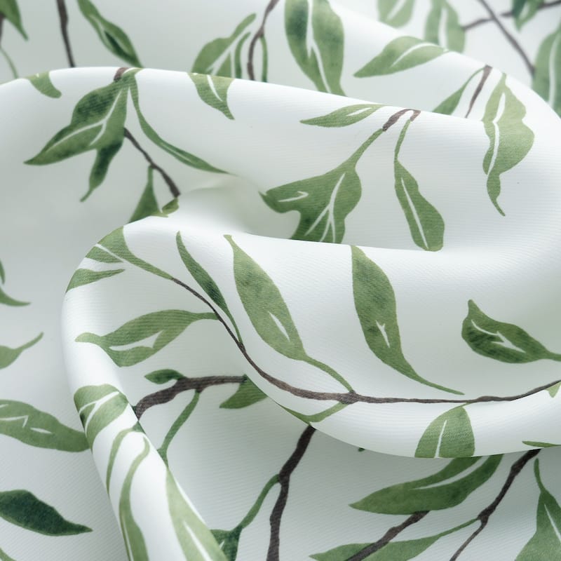 Leaf Room Darkening Window Curtain Panel 90"