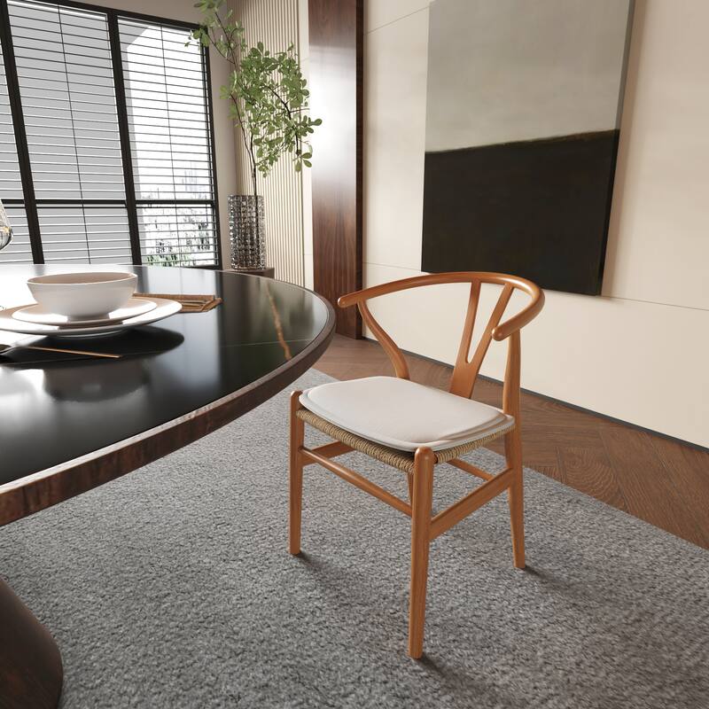 Soild Wood Weave Dining Chair Set of 2