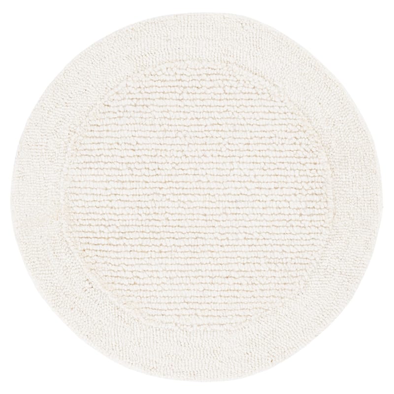 SAFAVIEH Handmade Novelty Alexej Wool Rug - Ivory - 4' Round