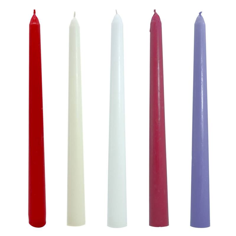 Elyon 10 inch Colored Taper Candle Unscented 8 Hour Burn Time