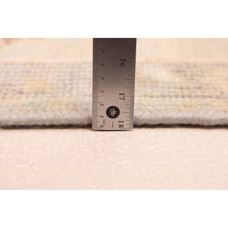 ECARPETGALLERY Hand-knotted Kavya Oushak Light Blue Wool Rug - 9'0 x 11'9