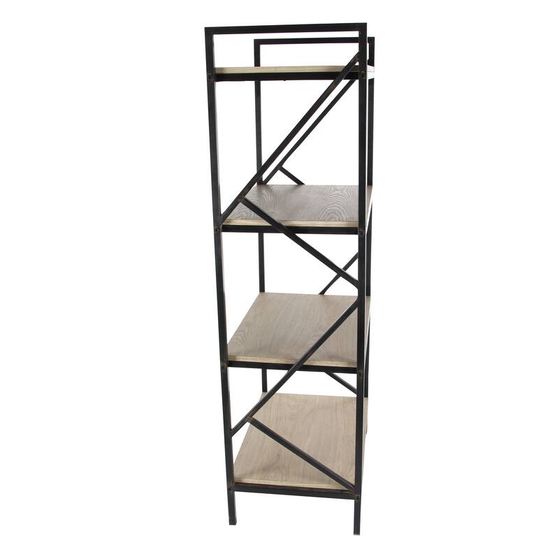 Black Wood Industrial Shelving Unit 56 x 25 x 15 - 25 x 15 x 56