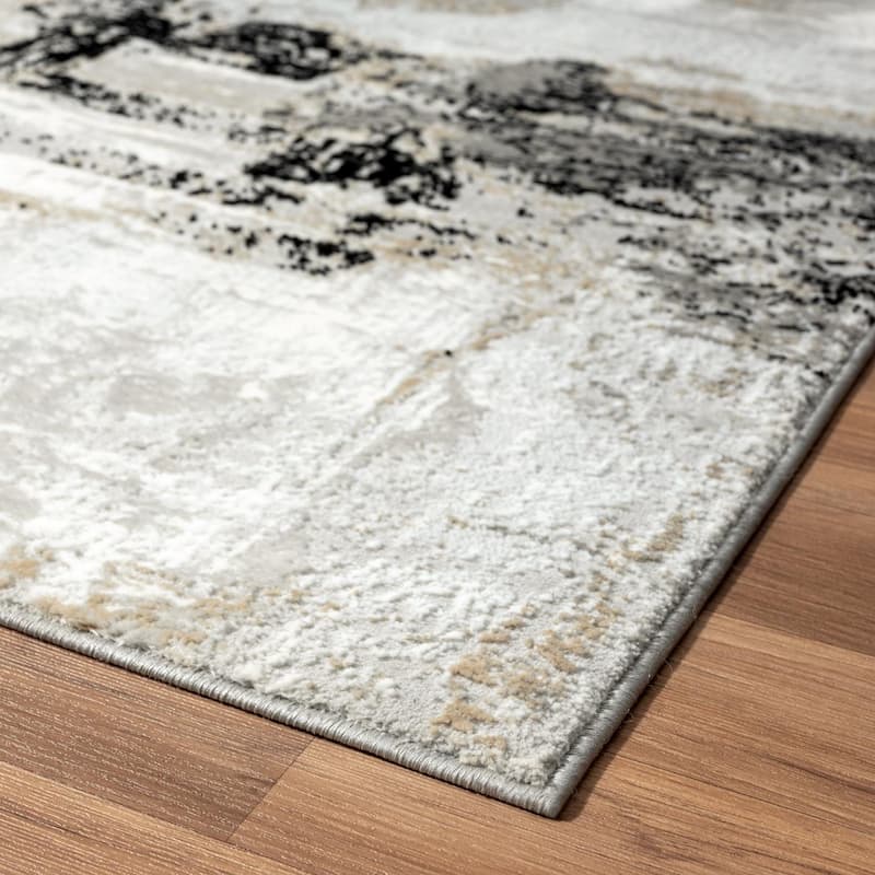 Luxe Weavers Soft Distressed Abstract Area Rug