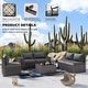preview thumbnail 54 of 125, Kullavik 13 Pieces Outdoor Patio Furniture Set with Fire Pit Table w/ Wide Armrests
