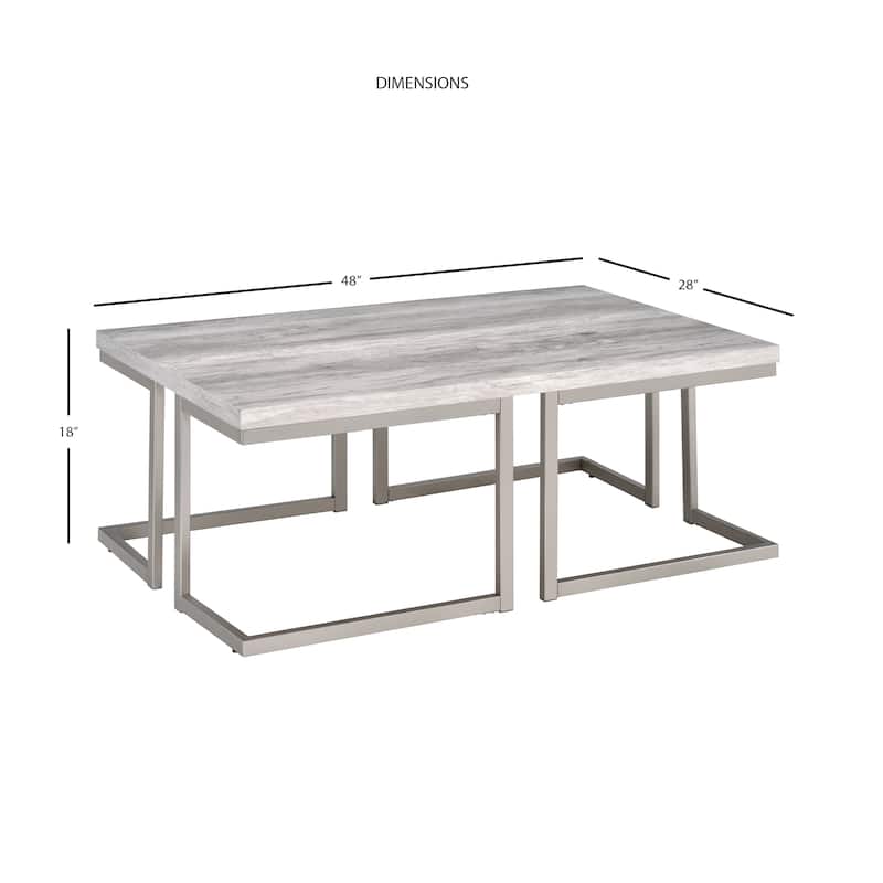 Steve Silver Dexter 48-inch Modern Coffee Table with Metal Base