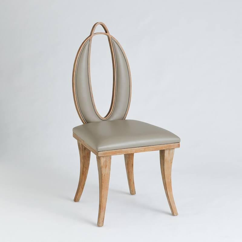 Adelaide Chair-Grey Leather