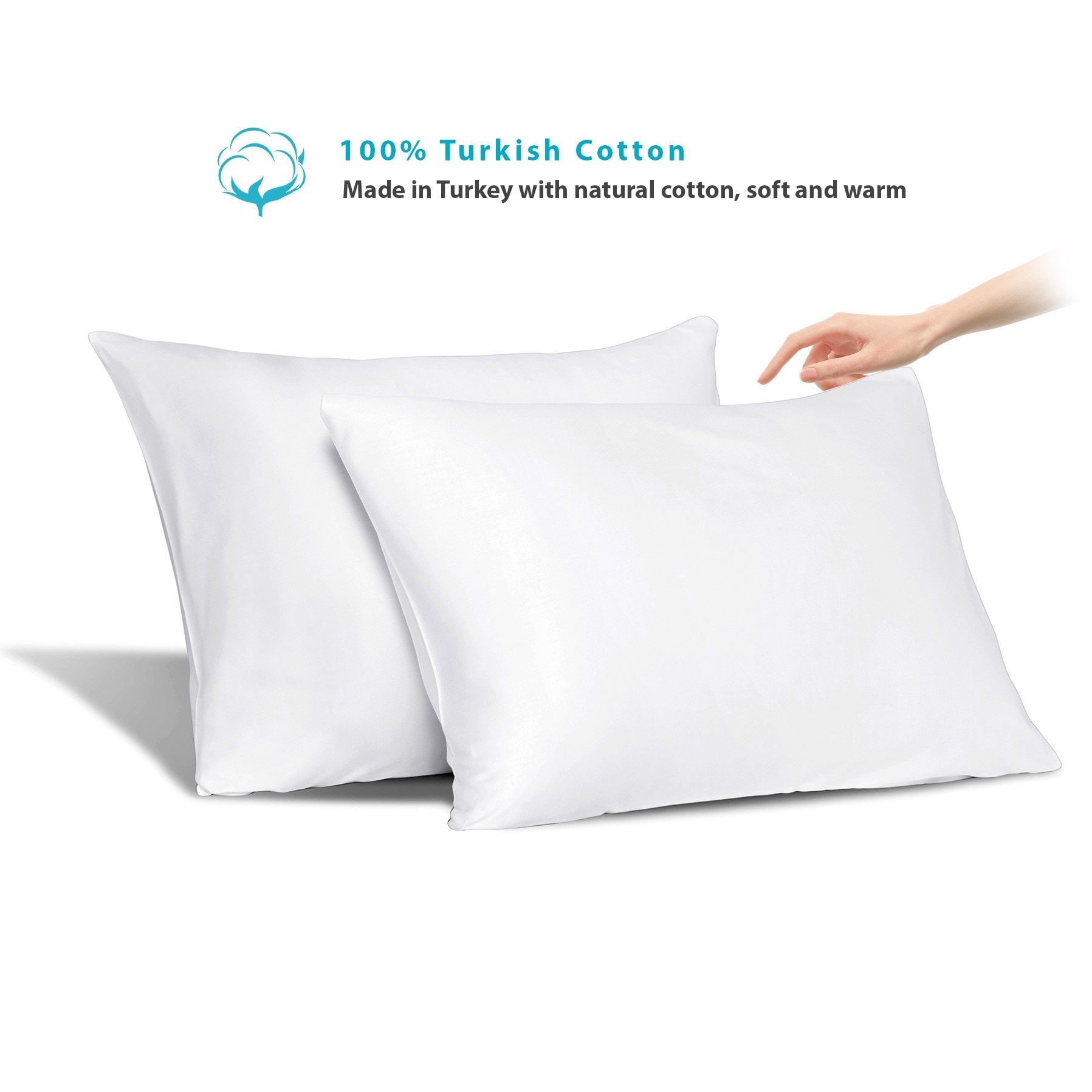 White 100 cotton pillowcases clearance