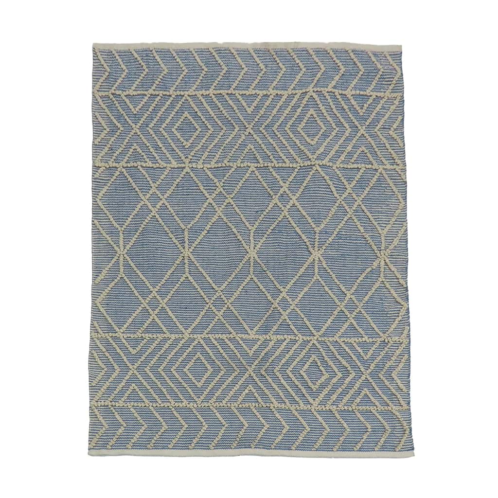 4x6 Hand Woven Outdoor Rug, Cloud Blue by National Tree Company - 6 ft