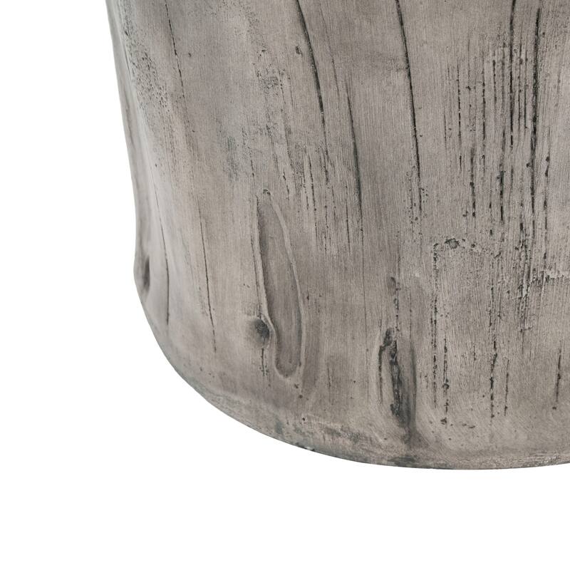 Christopher Knight Home - Terra Rustic Tree-Stump MGO Side Table in Gray Wood Grain - 14.57"W x 13.58"D x 16.93" H