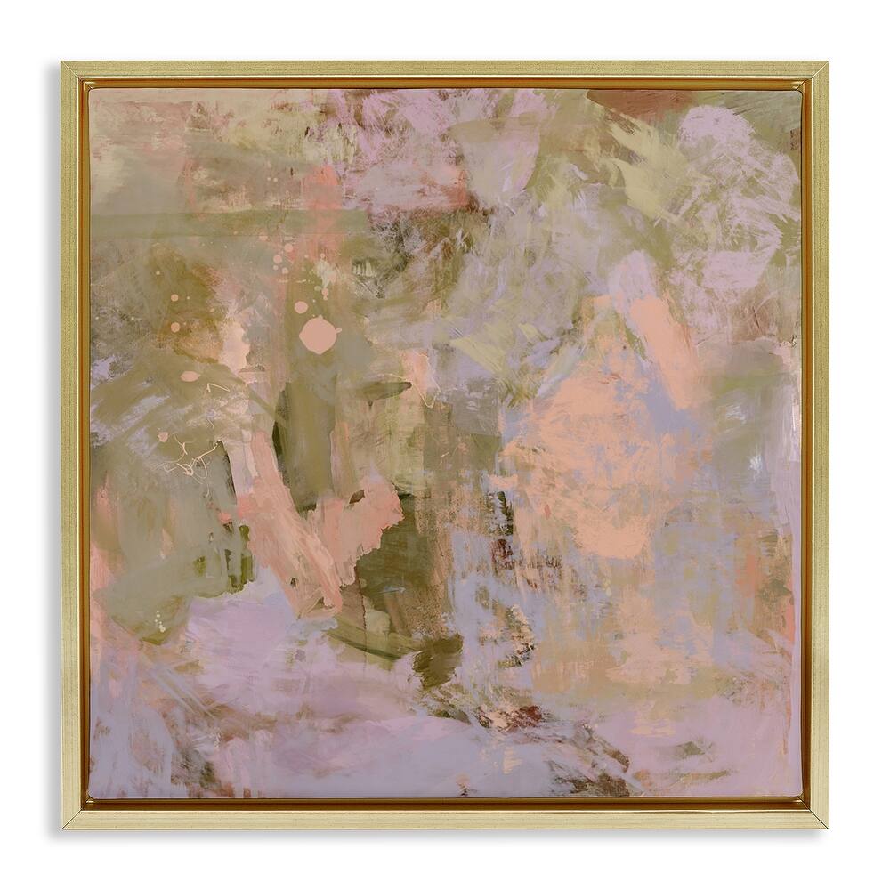 Stupell Earth Tones with Pink Framed Floater Canvas Wall Art Design By Hayley Michelle