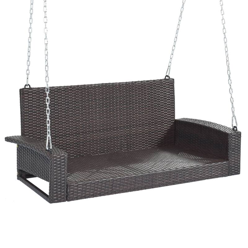 2 Person Wicker Hanging Porch Swing