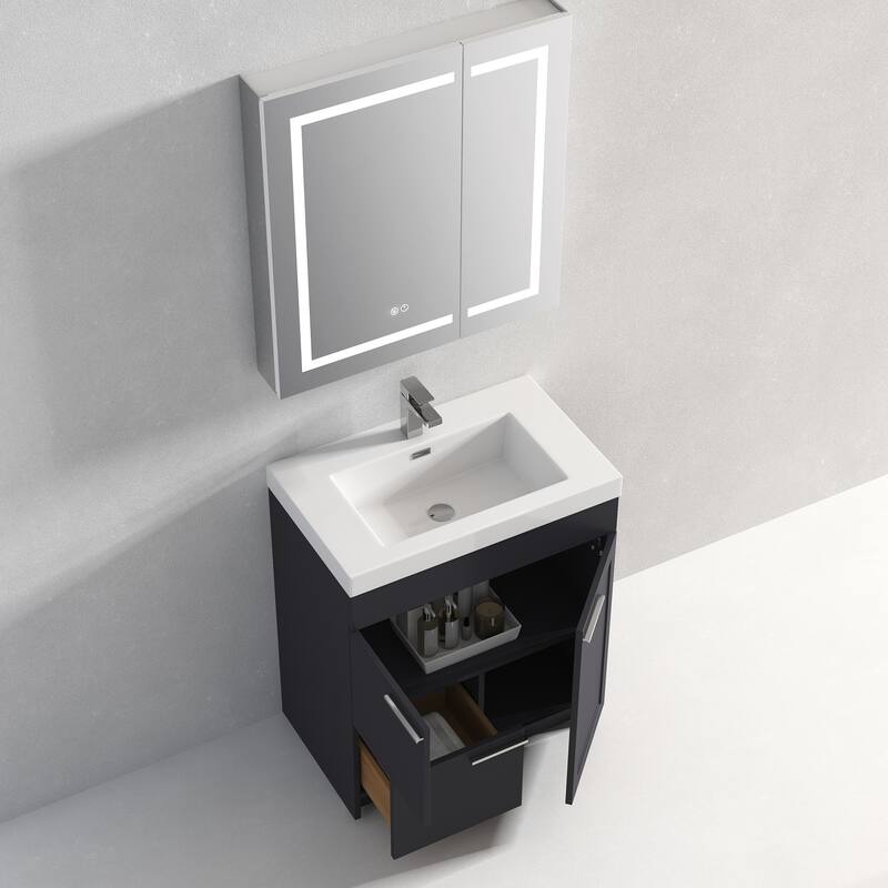 Blossom Hanover 30 Inch Bathroom Vanity with Topmount Acrylic Sink