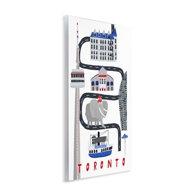 Stupell Toronto Whimsical Travel City Wall Plaque Art Design By Carla Daly
