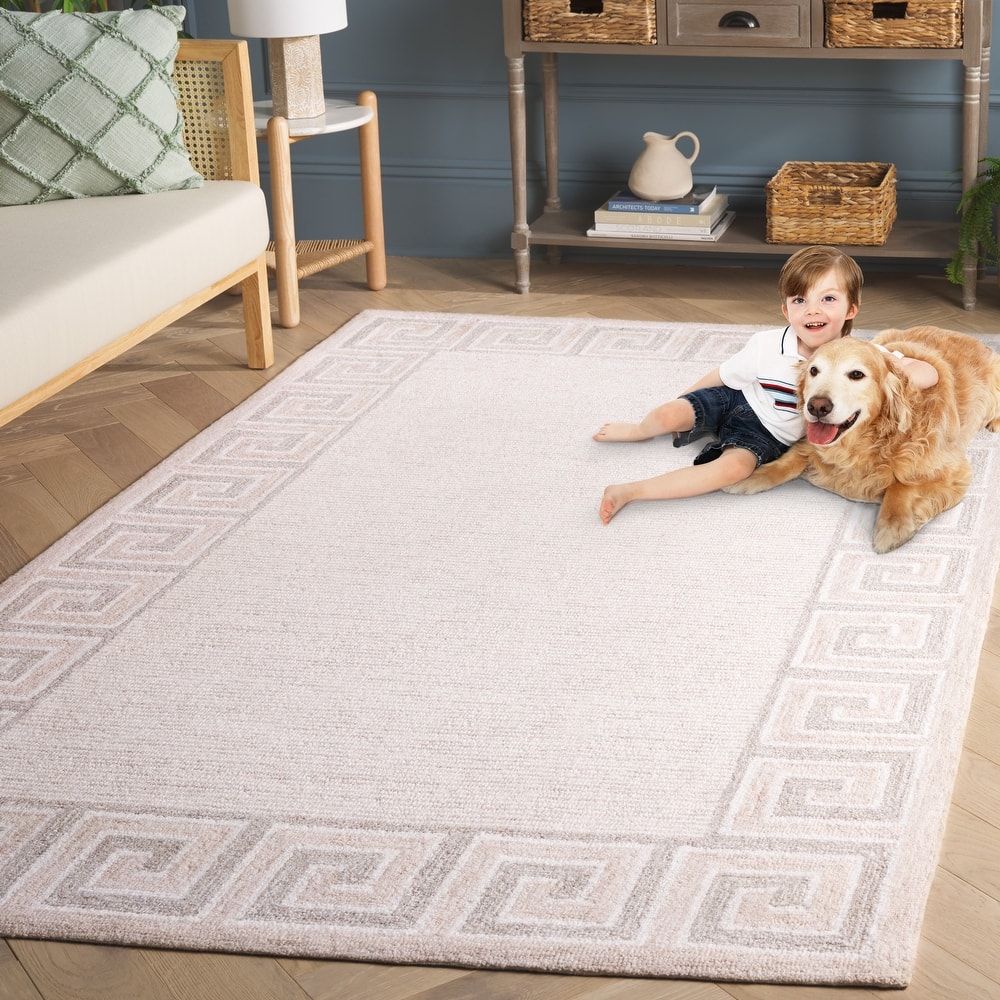 SAFAVIEH Handmade Ebony Ervehe Contemporary Wool Rug