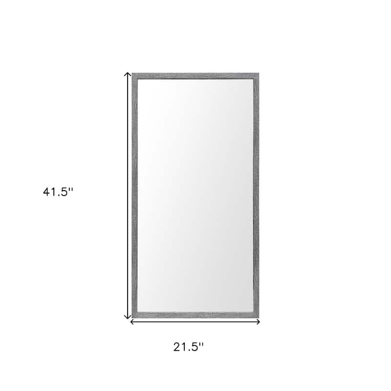HomeRoots 42" Gray Framed Bathroom Vanity Mirror - 21.50 in. x 41.50 in. x 1.75 in.