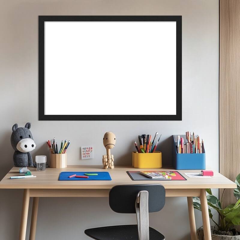 Amanti Art Grace Brushed Gold Narrow Framed Dry Erase Magnetic Board