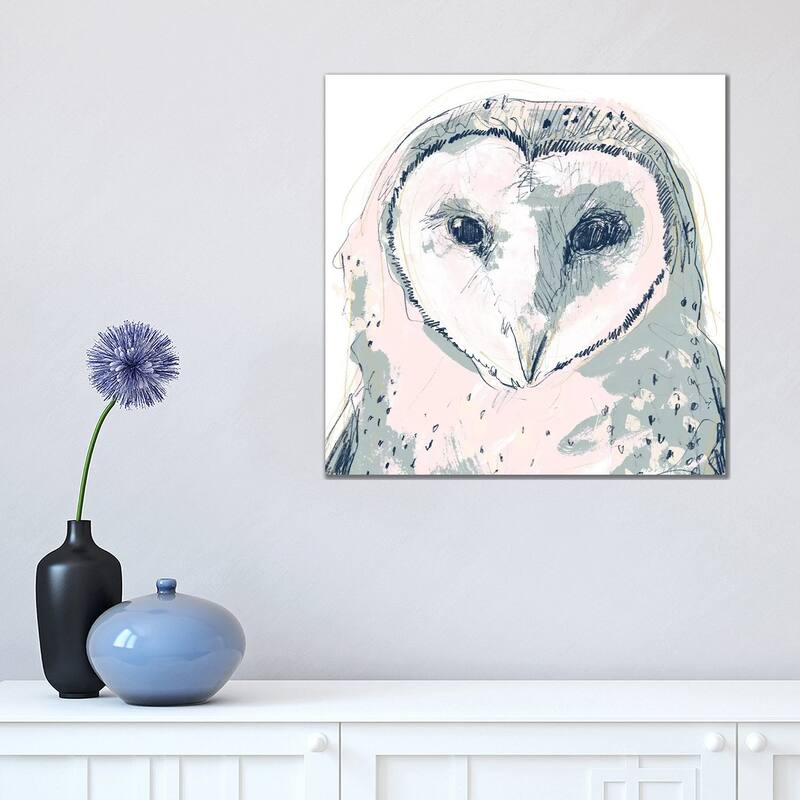 iCanvas "Funky Owl Portrait I" by June Erica Vess Canvas Print - 18x18x1.5