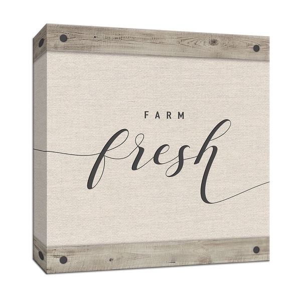 PTM Images 9-147850 PTM Canvas Collection 12" x 12" - "Farm Fresh" Giclee Text and Symbols Art Print on Canvas