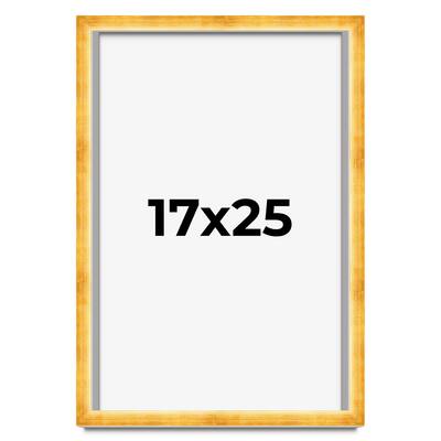17x25 Shadow Box Frame Gold | 1.625 Inches Deep Real Wood Traditional