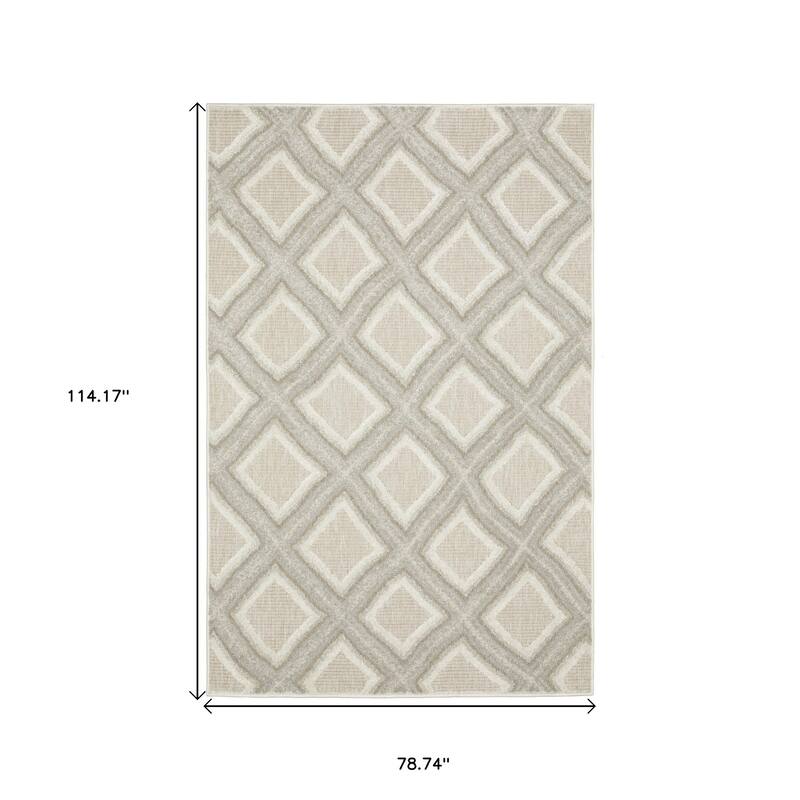 HomeRootsDiamond Transitional Rectangle Area Rug
