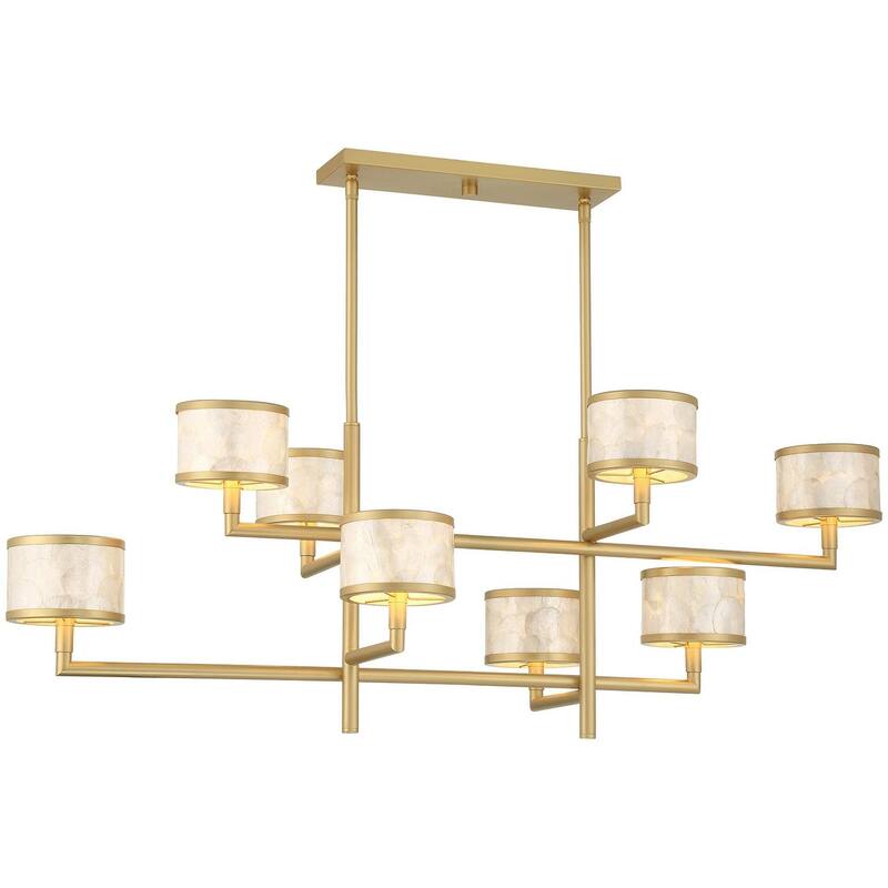 Savoy House 1-6493-8 Mariquita 8 Light 20" Wide Linear Chandelier - Spun Gold