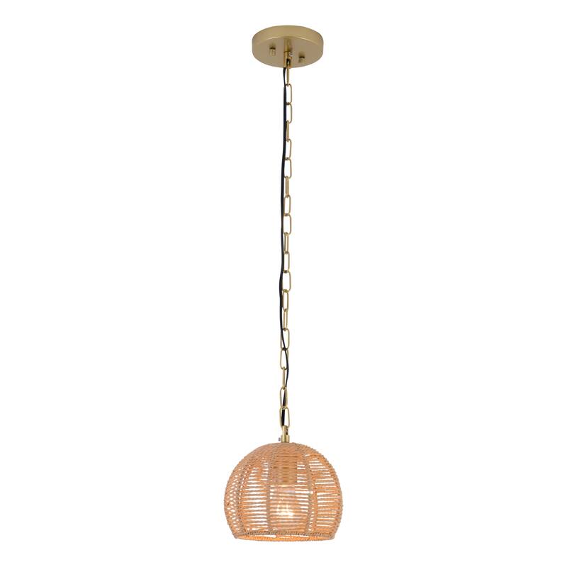 Maxax 1 - Light Single Globe Pendant with Paper Accents - N/A