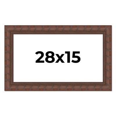 28x15 Frame Pewter Solid Wood Picture Frame Width 1.625 Inches | Interior Frame Depth 0.6875 Inches