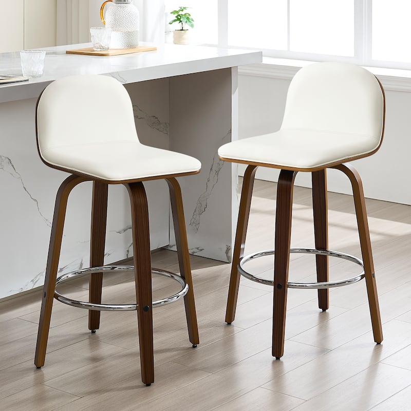 Upholstered Wood Swivel Bar Stools/ Counter Stool
