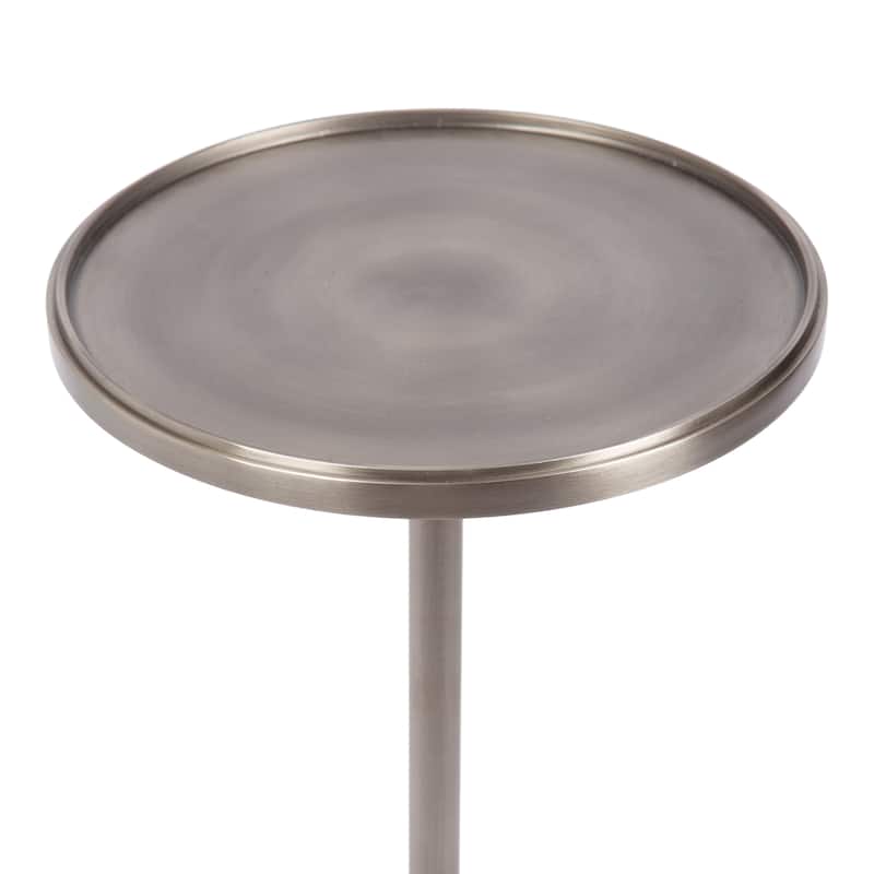 Kate and Laurel Engles Adjustable Polished Metal Table and Plant Stand