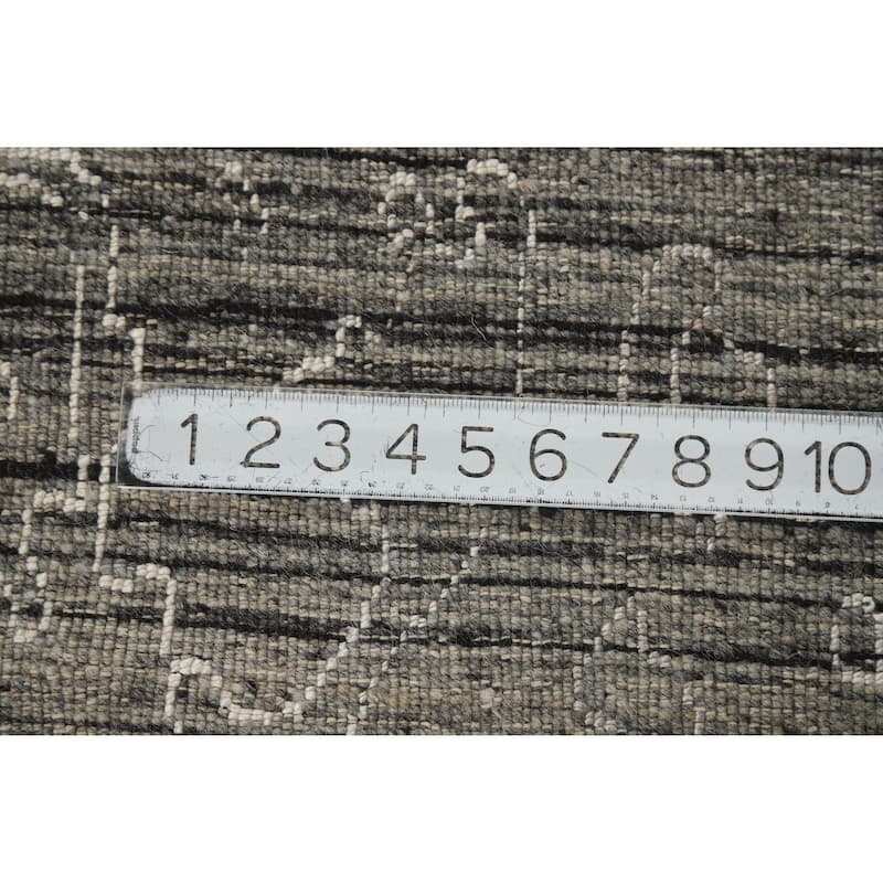 Grey Oriental Gabbeh Indian Area Rug Hand-Knotted Wool Carpet - 5'3" x 7'6"