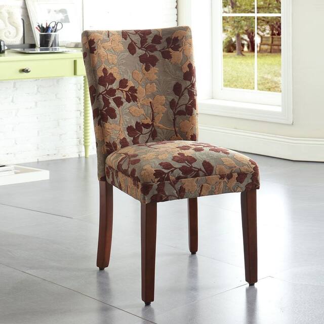 HomePop Classic Textured Sage Floral Chenille Dining Chair