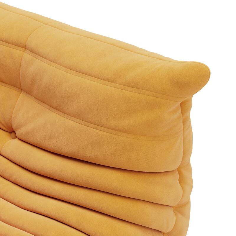 Suede Lazy Floor Accent Bean Bag Caterpillar Sofa for Living Room