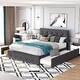 preview thumbnail 1 of 4, Upholstered Platform Bed with 2 Drawers and 1 Twin XL Trundle Perfect to Any Room
