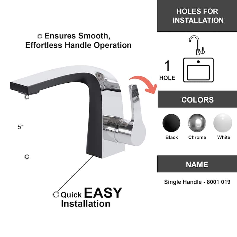 Dowell 8001/019 Series Single Handle Bathroom Faucet