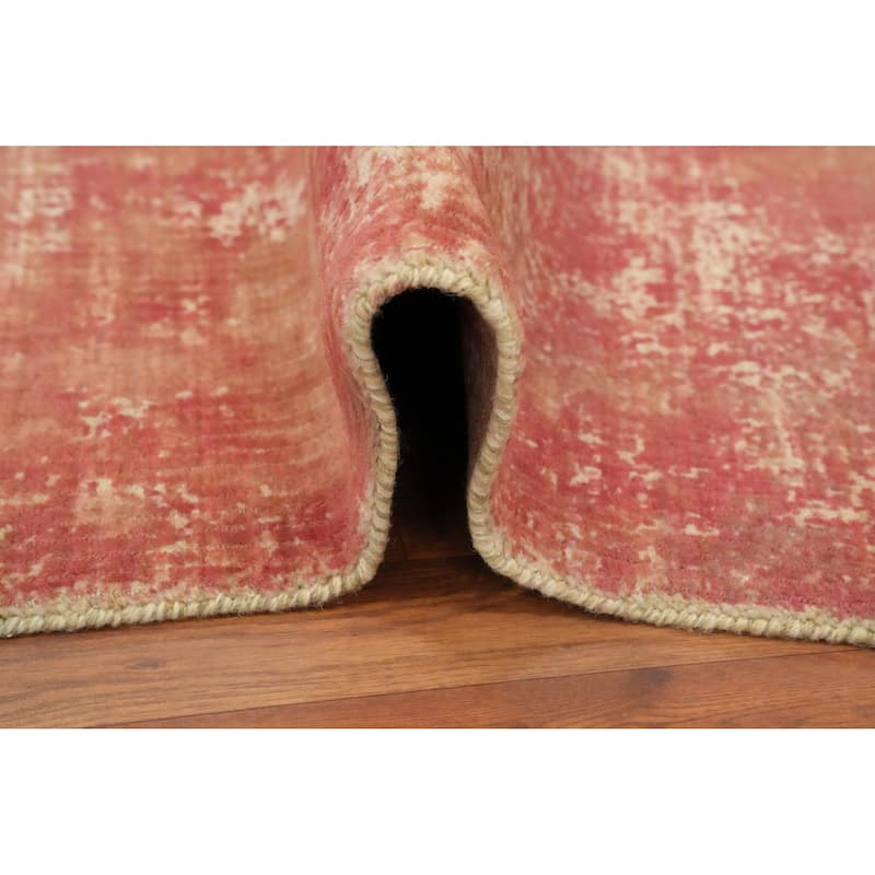 Hand Knotted Oriental Viscose Silk Carpet Modern Abstract Oranges & Rust Abstract Area Rug - 6' 2'' X 4' 1''