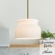 preview thumbnail 7 of 7, Hunter + Jasmine Roth Harlowe Modern Luxe Gold 1-Light 14" Pendant White Milk Glass - Transitional, Glam