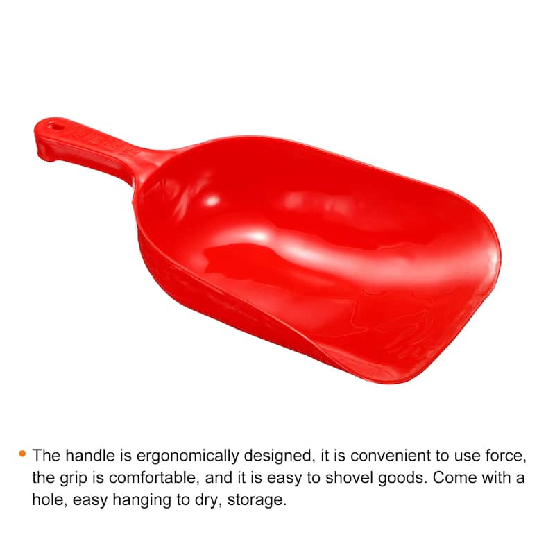 Feed Scoop PP 11.5" Flour Cereal Sugar Utility Handle Shovel Red