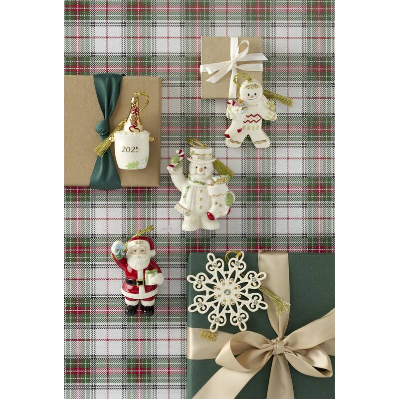 Lenox 2025 Snowman with Stocking Ornament