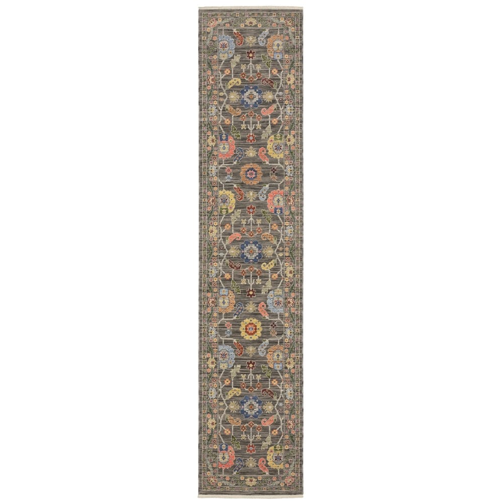 Style Haven Lawson Traditional Bordered Wool Fringe Edge Area Rug