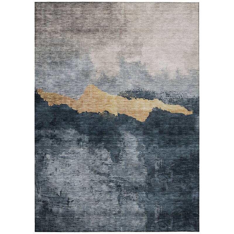 HomeRoots Abstract Transitional Rectangle Outdoor Rug