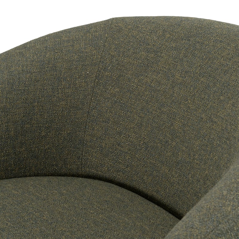 Divani Casa Agatha Modern Hemp Fabric Swivel Accent Chair