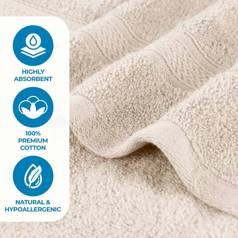 Superior Chevron Zero Twist Solid and Jacquard Cotton Bath Sheet Set of 2