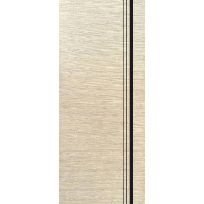 French Pocket Door 28x80 with Planum 0011 Natural Veneer Kit Trims Rail - 24" x 96"