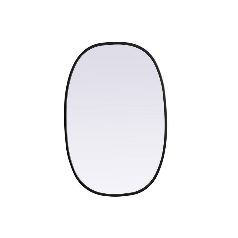 Elegant Lighting MR2B2030 Brynn 20" W x 30" H Modern Oval Bathroom - Black