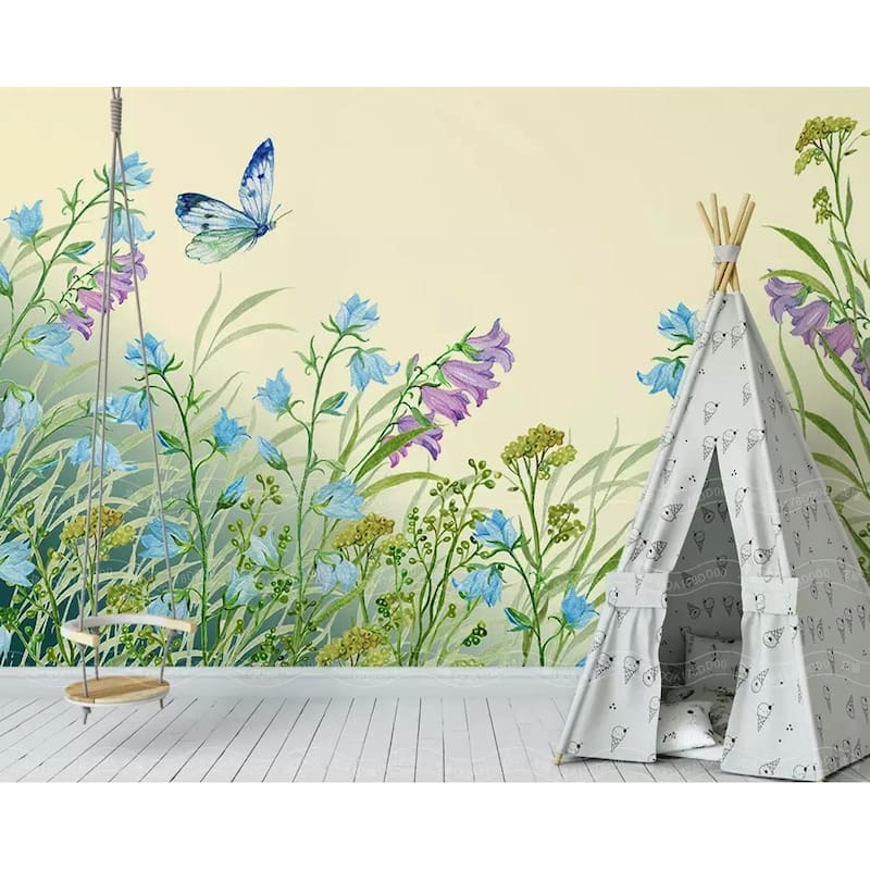 GK Wall Design Colorful Natural Garden Flower Removable Wallpaper